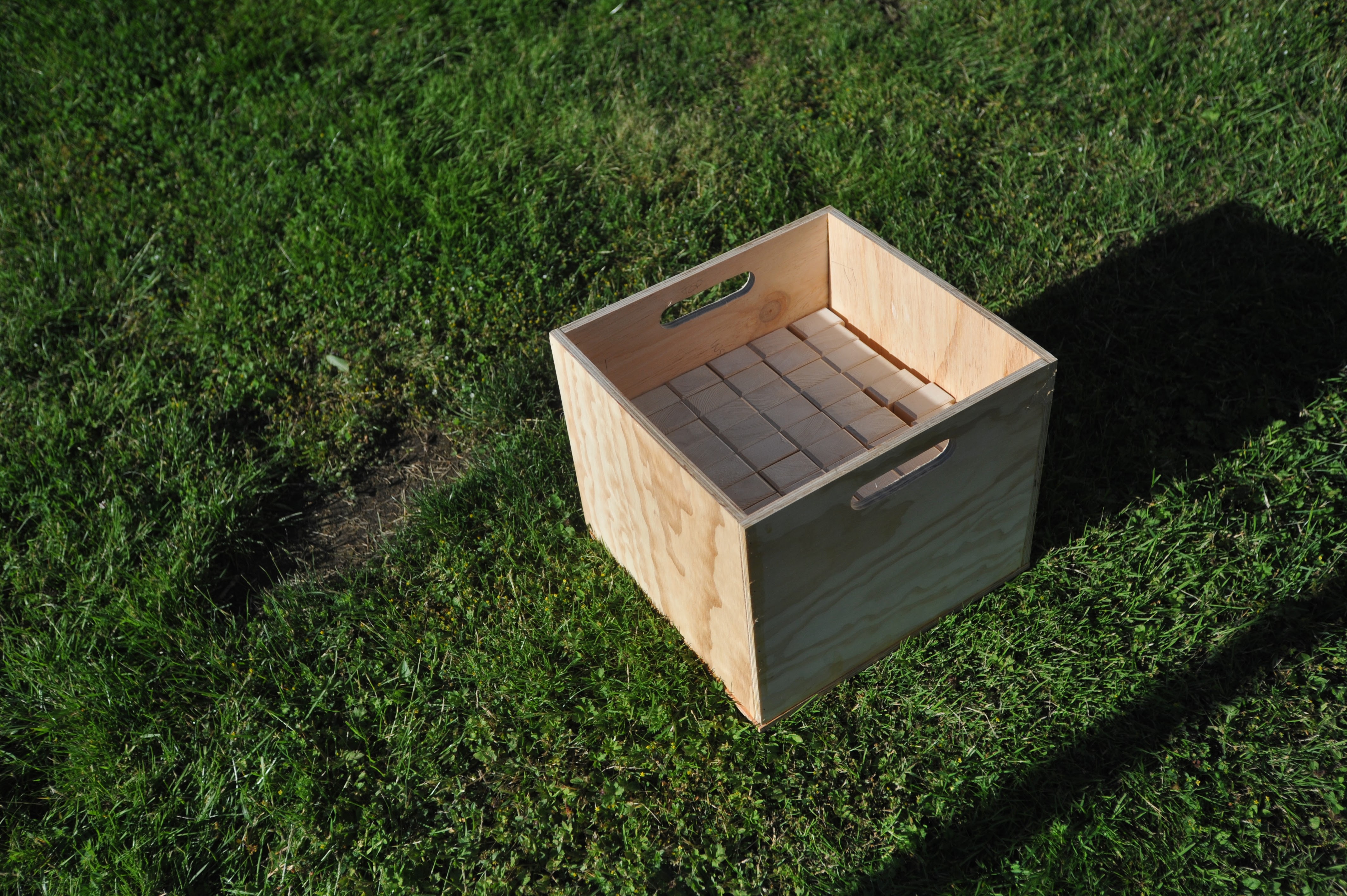 Outdoor Oversized Jenga in a Convenient Carry box