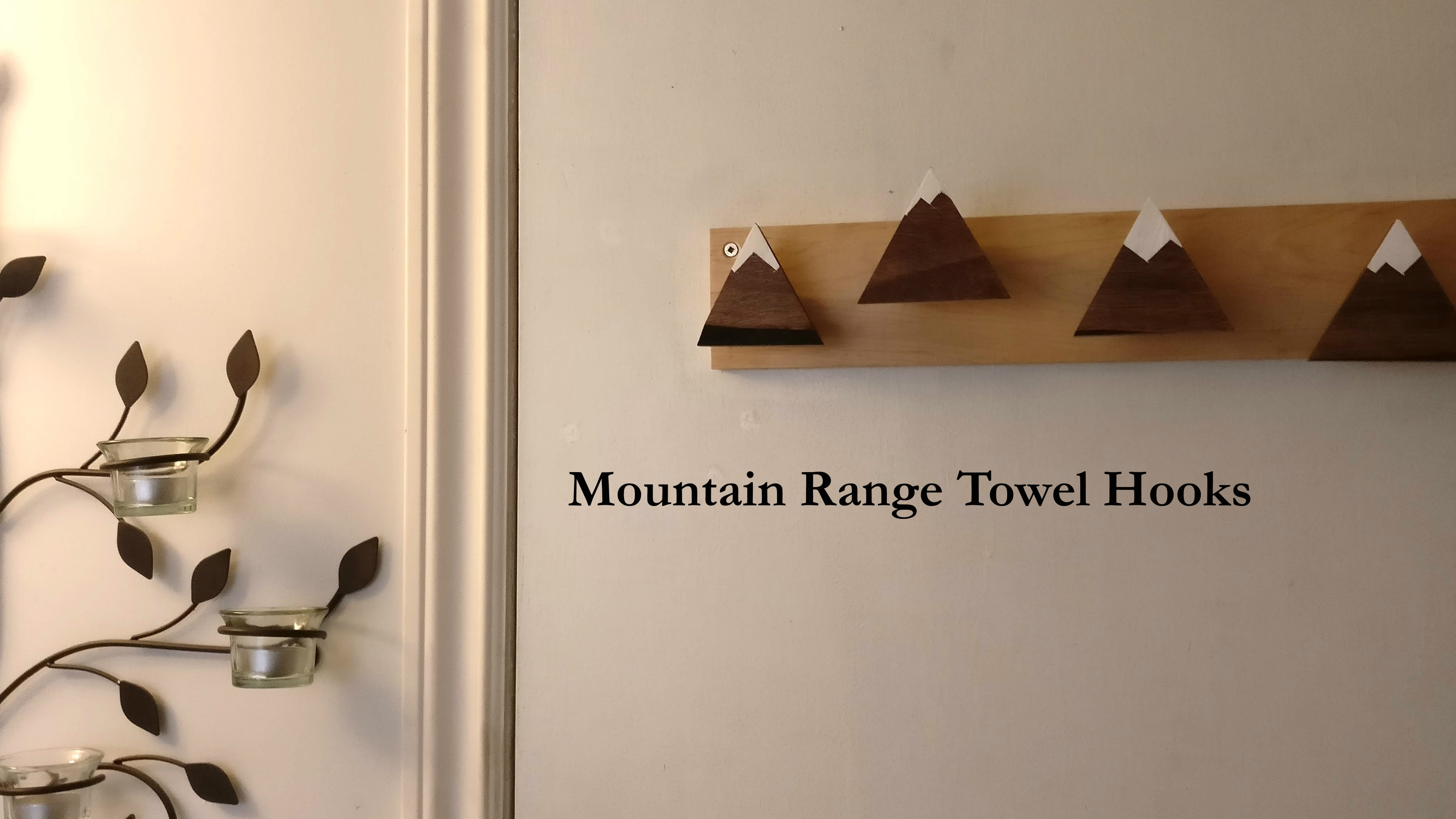 Mountain Range Towel Hooks Installed